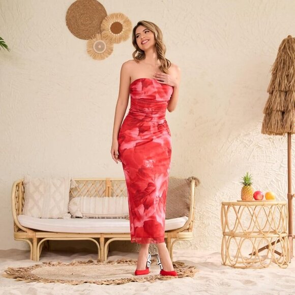 🆕Women Red Heels Pointed Toe High Heels Bowknot Knitted Dress Pumps Shoes - Picture 5 of 7